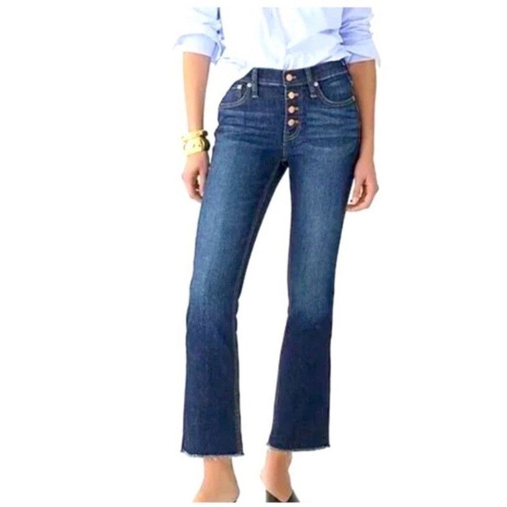 NEW J.Crew 9" Billie Demi Boot Crop Jeans Dark Wash Size 30